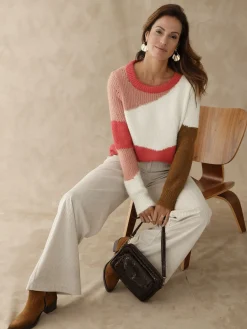 Online Pantalon évasé en velours côtelé Femme Pantalon