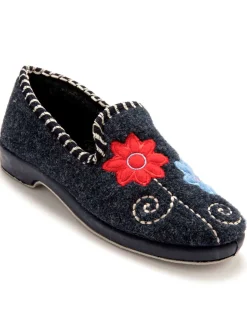 Sale Pantoufles brodées Femme Pantoufles, Chaussons