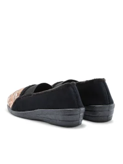 Outlet Pantoufles élastiquées molletonnées Femme Pantoufles, Chaussons