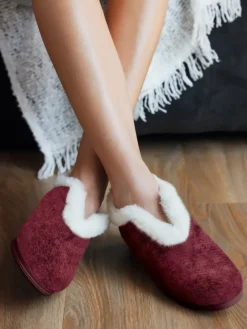 Discount Pantoufles molletonnées Femme Pantoufles, Chaussons