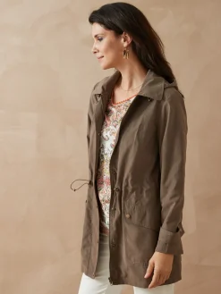 Hot Parka déperlante à capuche amovible Femme Manteau, Parka