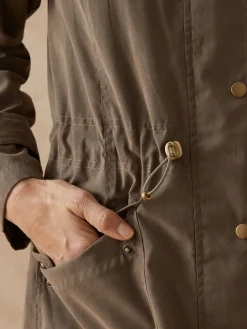 Hot Parka déperlante à capuche amovible Femme Manteau, Parka