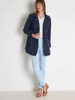 New Parka déperlante à capuche amovible Femme Manteau, Parka