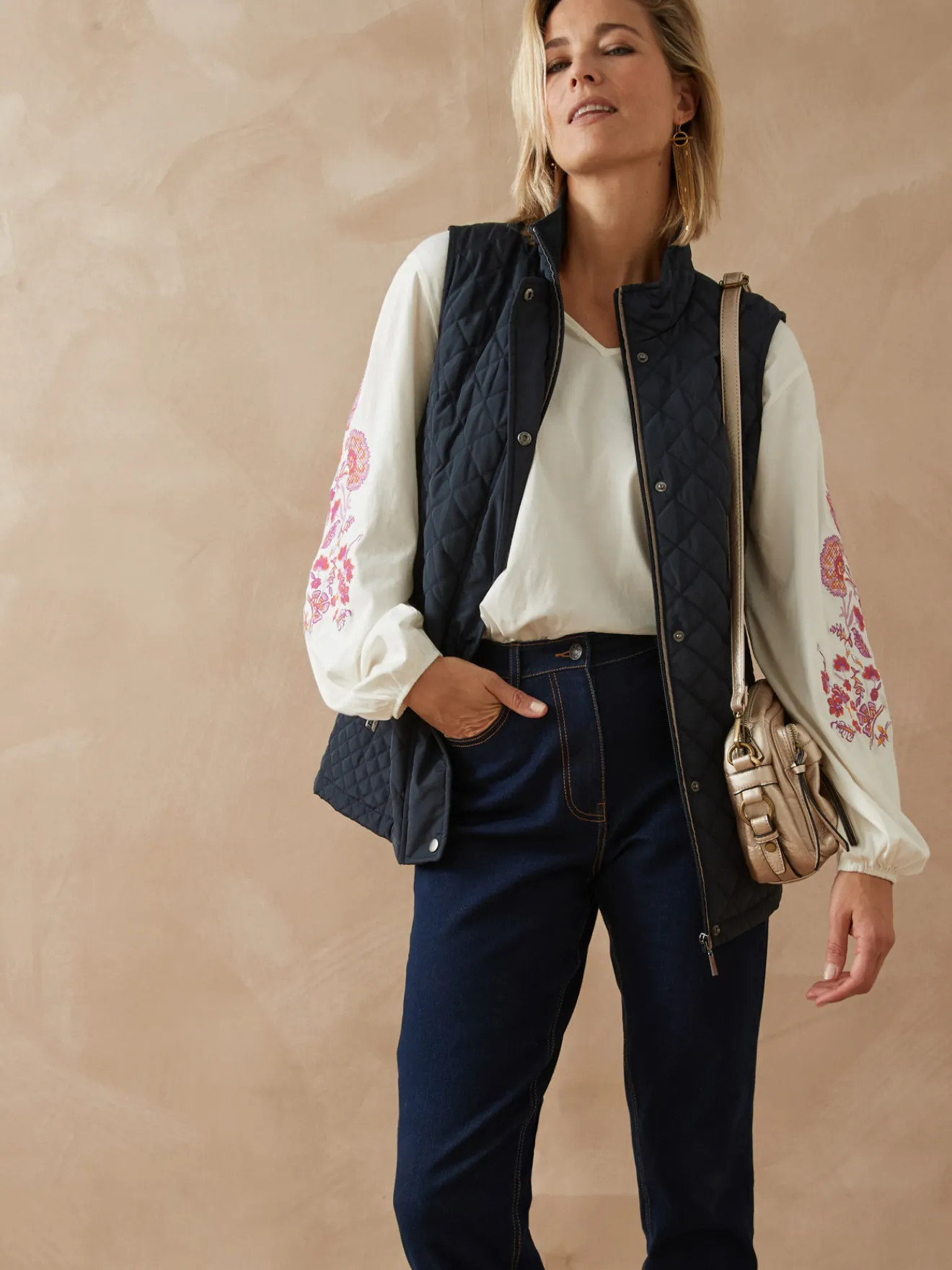 Outlet Parka déperlante matelassée sans manches Femme Manteau, Parka