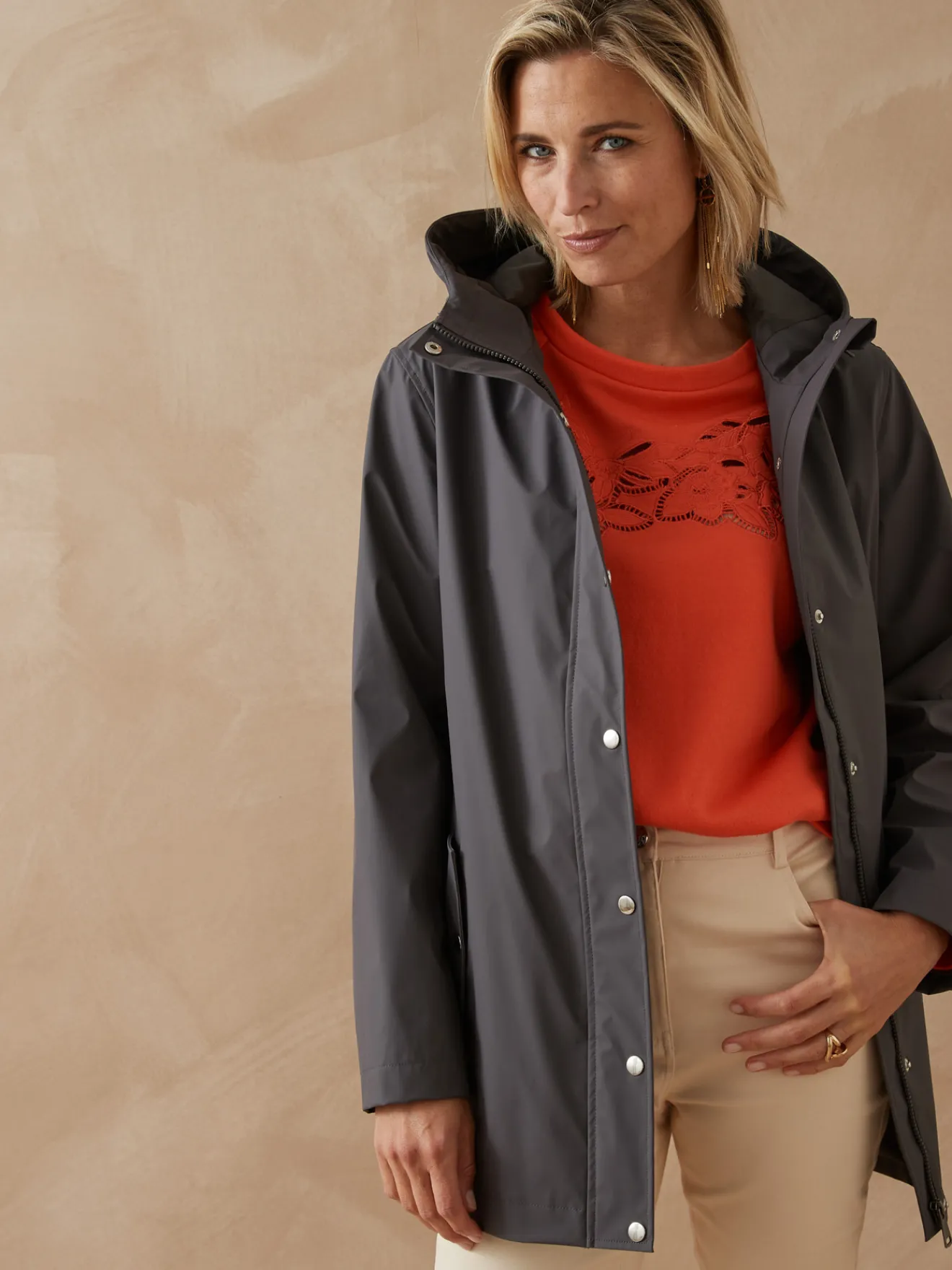 Outlet Parka imperméable à capuche Femme Manteau, Parka