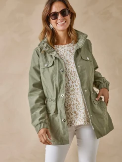 Clearance Parka légère déperlante à capuche Femme Manteau, Parka