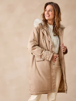 Online Parka longue intérieur matelassé Femme Manteau, Parka