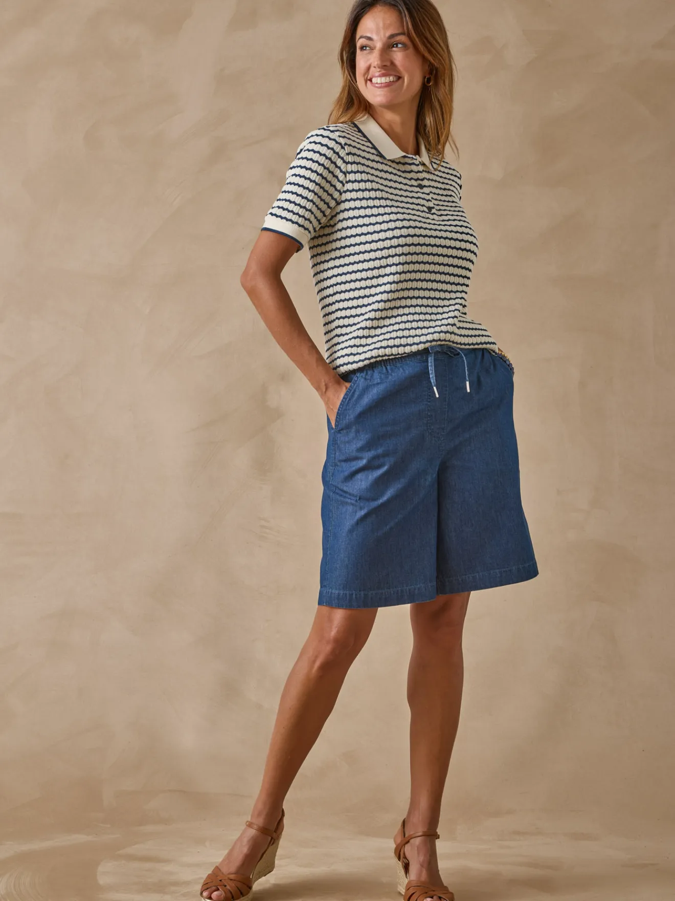 Online Polo en maille jacquard fantaisie Femme T-Shirt