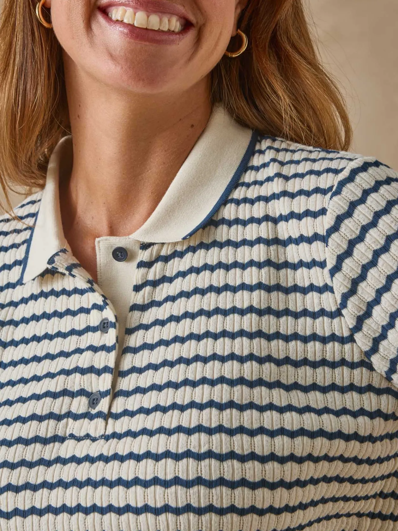 Online Polo en maille jacquard fantaisie Femme T-Shirt