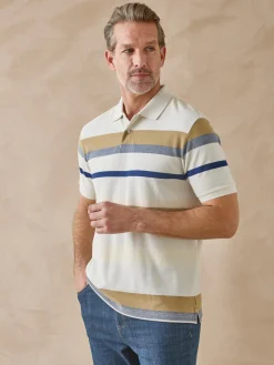 Outlet Polo rayé en maille piquée Homme T-Shirt, Polo