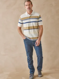 Outlet Polo rayé en maille piquée Homme T-Shirt, Polo