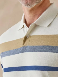 Outlet Polo rayé en maille piquée Homme T-Shirt, Polo