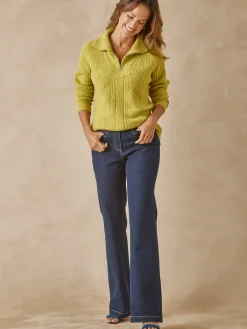 Online Pull à col camionneur zippé Femme Pull