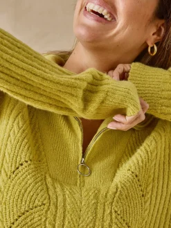 Online Pull à col camionneur zippé Femme Pull