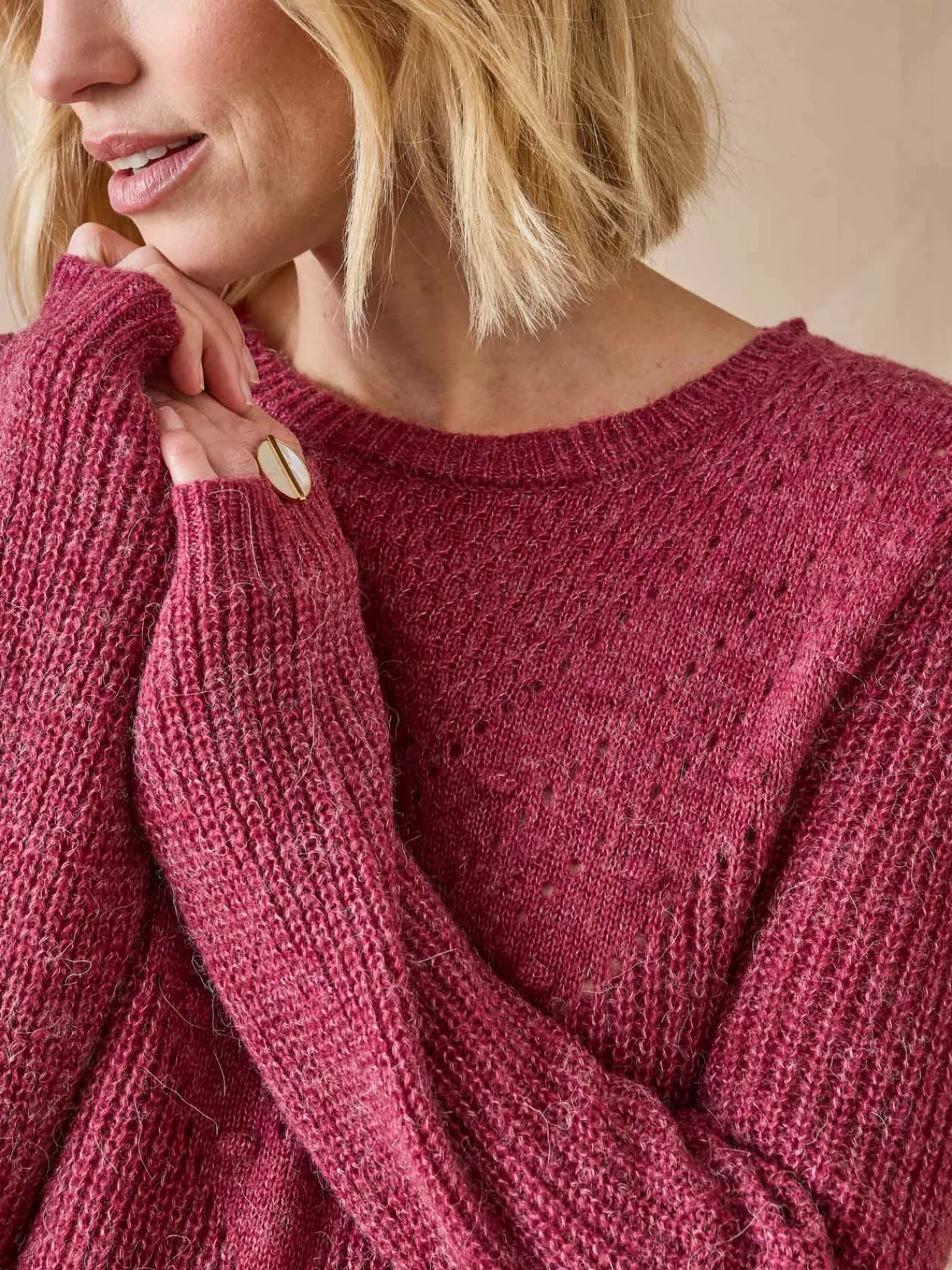 Discount Pull avec laine et alpaga Femme Pull