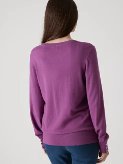 Discount Pull boutons-bijoux aux manches Femme Pull