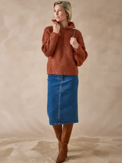 Sale Pull camionneur zippé et bonnet Femme Pull