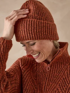 Sale Pull camionneur zippé et bonnet Femme Pull