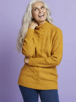 New Pull col montant en jersey envers Femme Pull