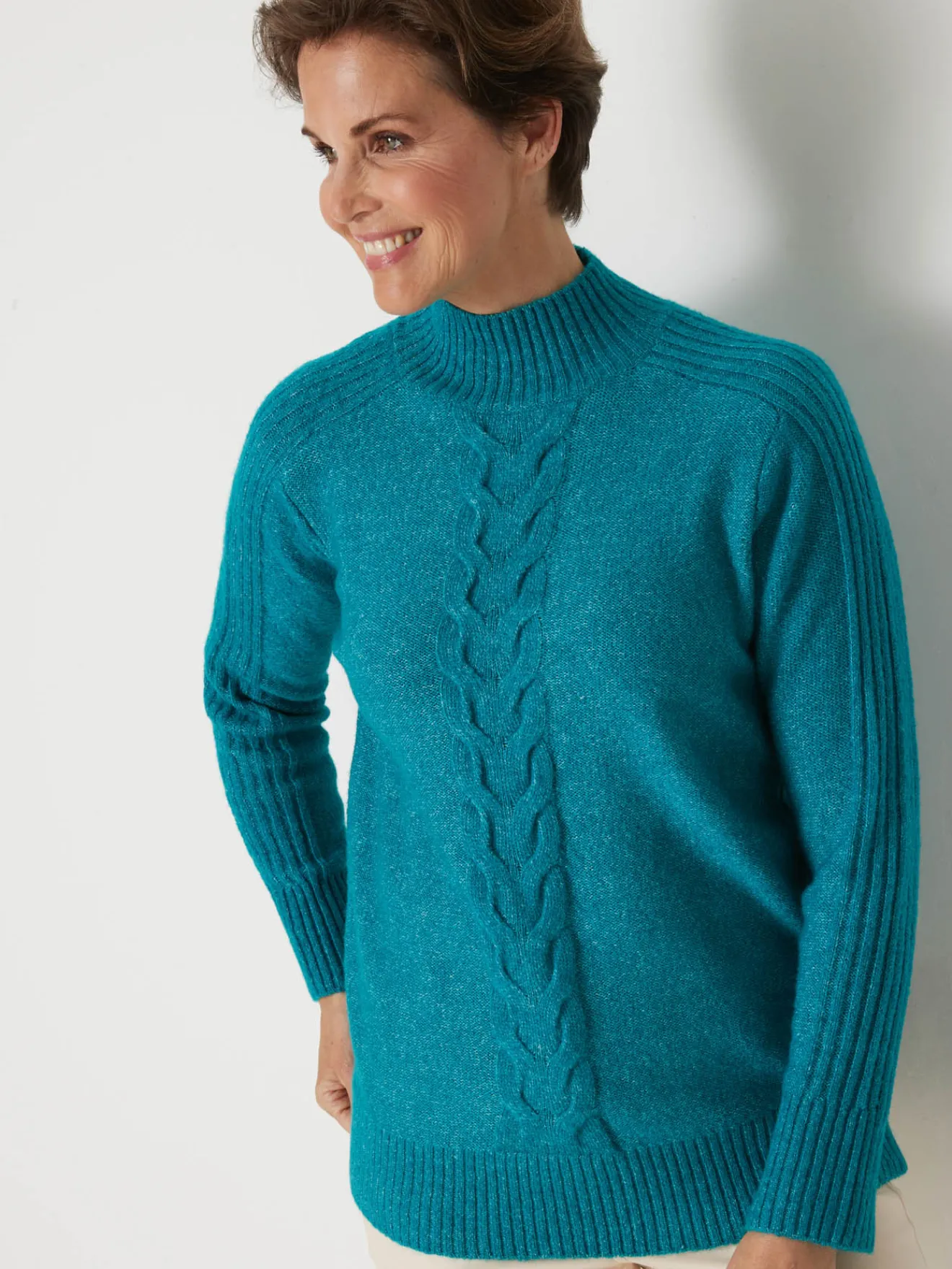 Best Pull col montant en jersey envers Femme Pull