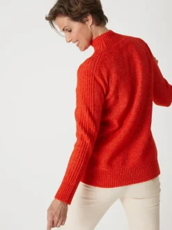 New Pull col montant en jersey envers Femme Pull