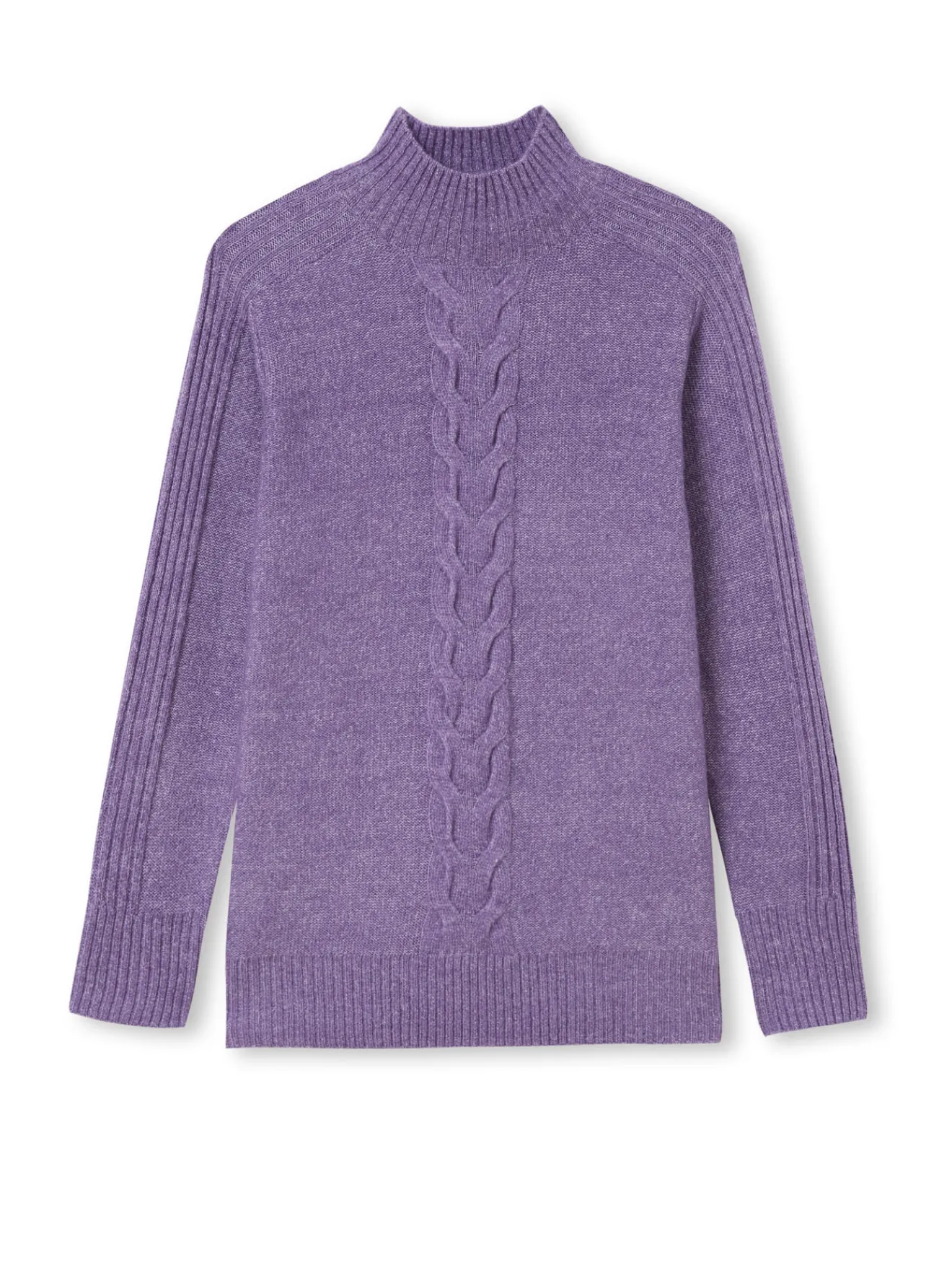 Sale Pull col montant en jersey envers Femme Pull