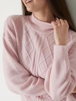 Discount Pull col montant maille fantaisie Femme Pull