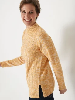 Clearance Pull col montant maille torsadée Femme Pull