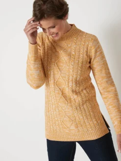 Clearance Pull col montant maille torsadée Femme Pull