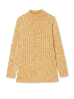 Clearance Pull col montant maille torsadée Femme Pull