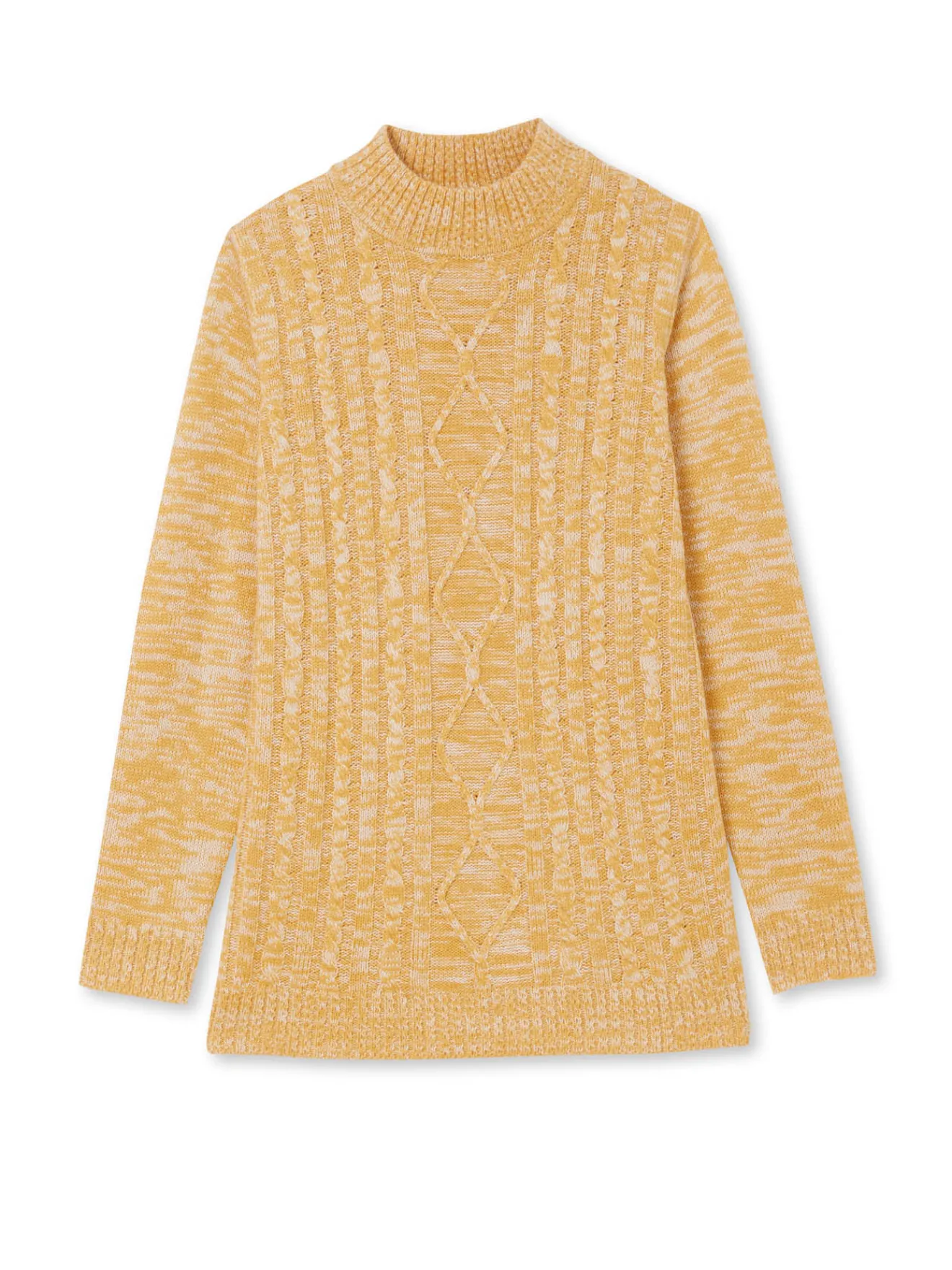 Clearance Pull col montant maille torsadée Femme Pull