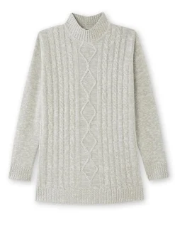 Discount Pull col montant maille torsadée Femme Pull
