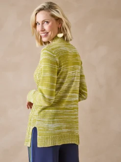 Outlet Pull col montant maille torsadée Femme Pull