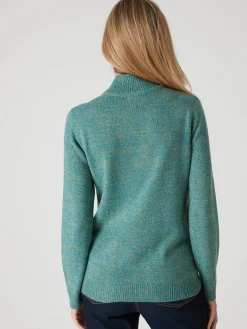 Pull col montant manches longues Femme Pull