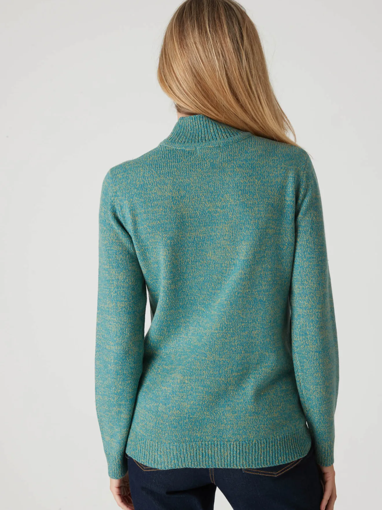 Pull col montant manches longues Femme Pull