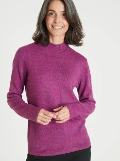 Best Pull col montant manches longues Femme Pull