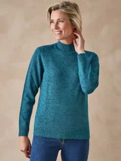 Clearance Pull col montant manches longues Femme Pull