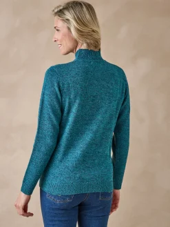 Clearance Pull col montant manches longues Femme Pull