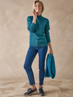 Clearance Pull col montant manches longues Femme Pull