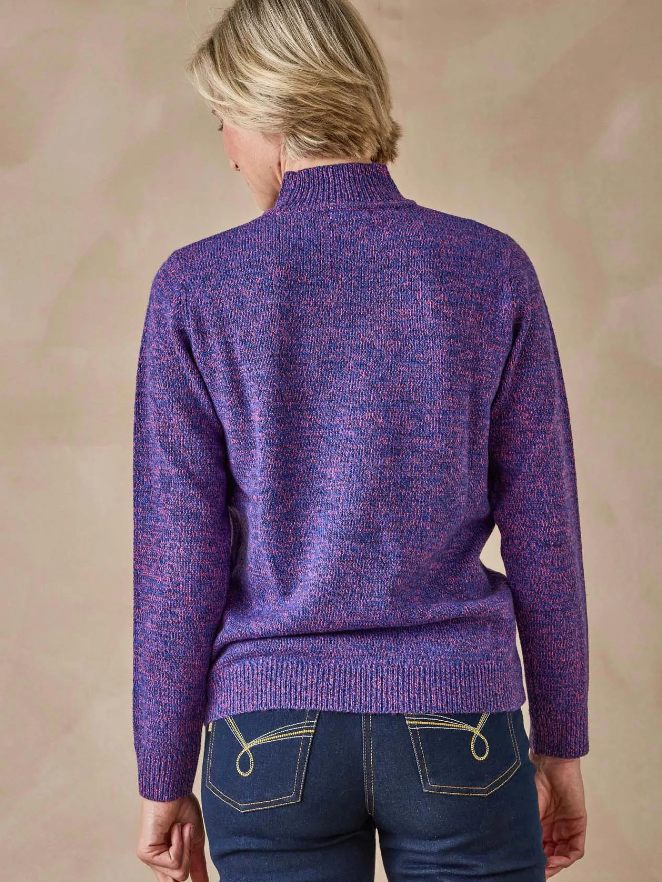 Best Pull col montant manches longues Femme Pull