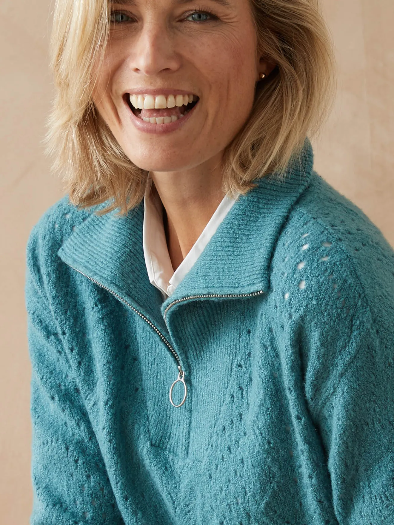 Clearance Pull col montant zippé Femme Pull