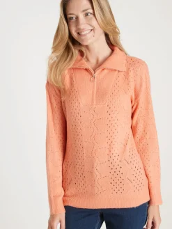 Hot Pull col montant zippé Femme Pull