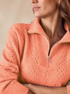 Clearance Pull col montant zippé Femme Pull