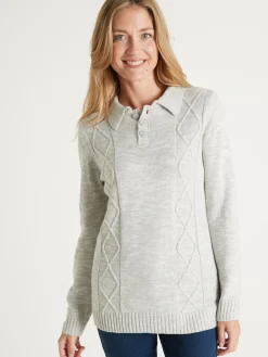 Pull col polo Femme Pull