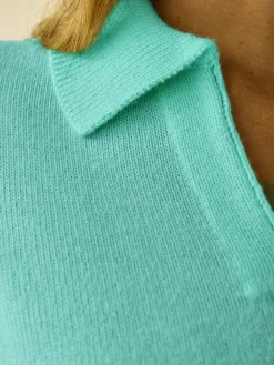 Online Pull col polo manches courtes Femme Pull