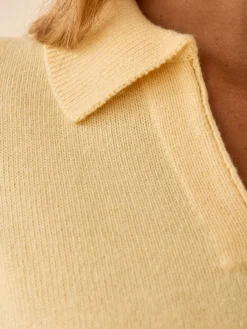 Clearance Pull col polo manches courtes Femme Pull