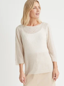 Outlet Pull en côtes perlées Femme Pull