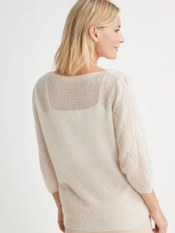 Outlet Pull en côtes perlées Femme Pull