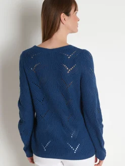 Clearance Pull en côtes perlées Femme Pull