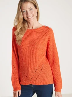 Clearance Pull en côtes perlées Femme Pull